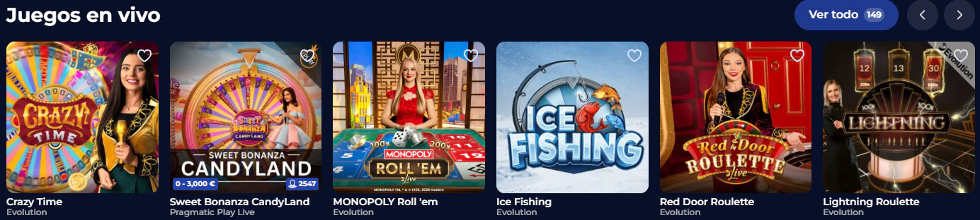 Ivybet Casino juegos de casino en vivo